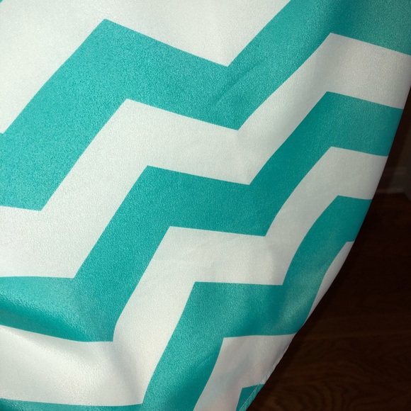 Mint and White Chevron Dress - Picture 5 of 6